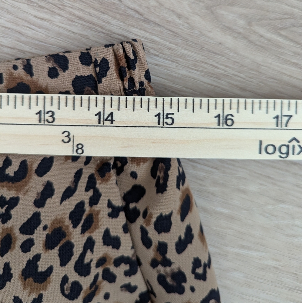 J.Crew Jamie Pants Elastic Band Leopard Print Women Size 8 - Picture 4 of 12